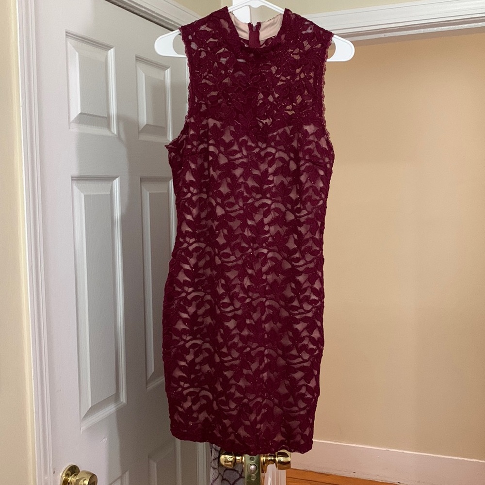 Maroon cocktail dress